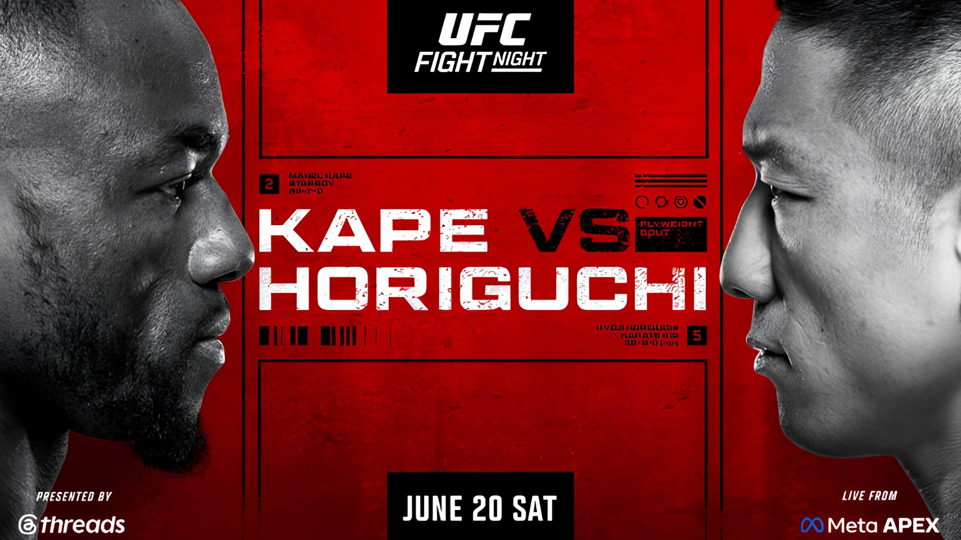 UFC Fight Night Kape vs Horiguchi Poster