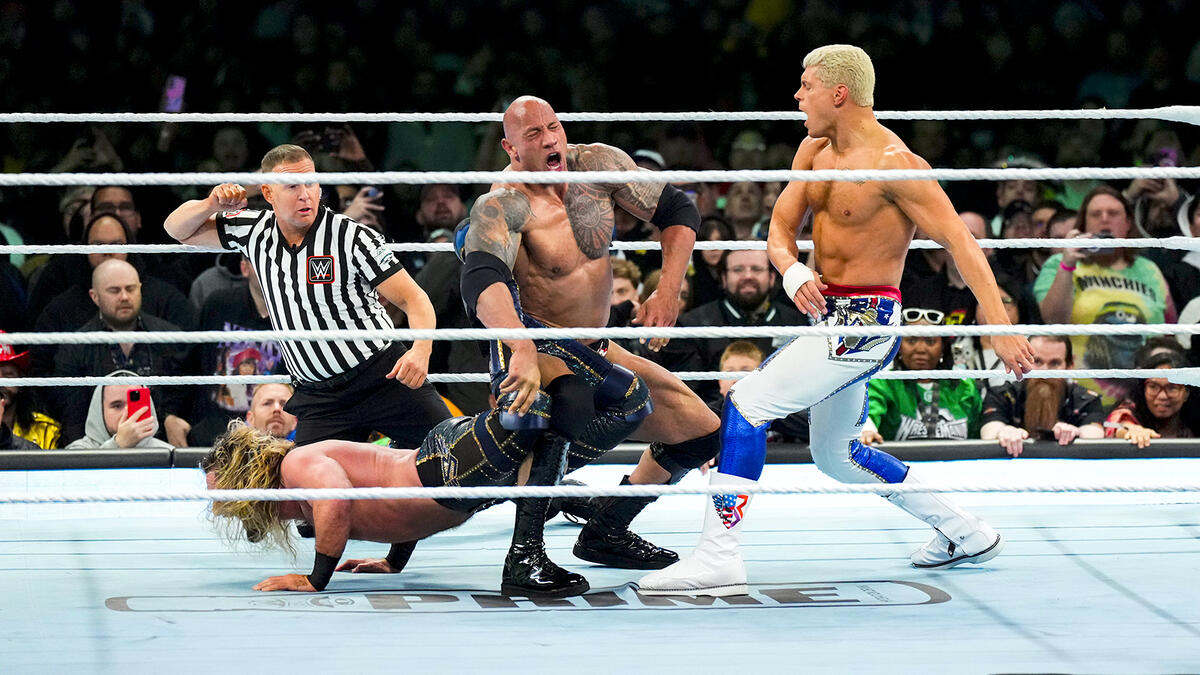 Cody Rhodes and The Rock WWE WrestleMania 40