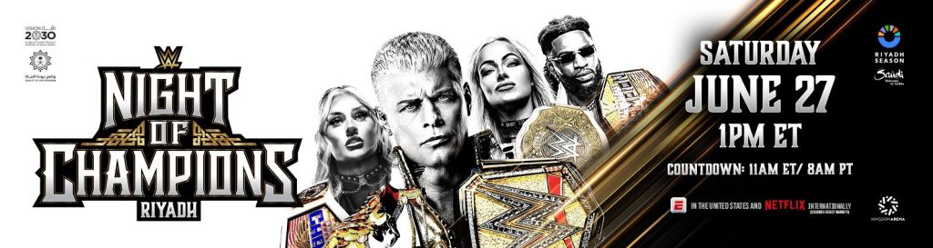 WWE Night of Champions 2026 poster.