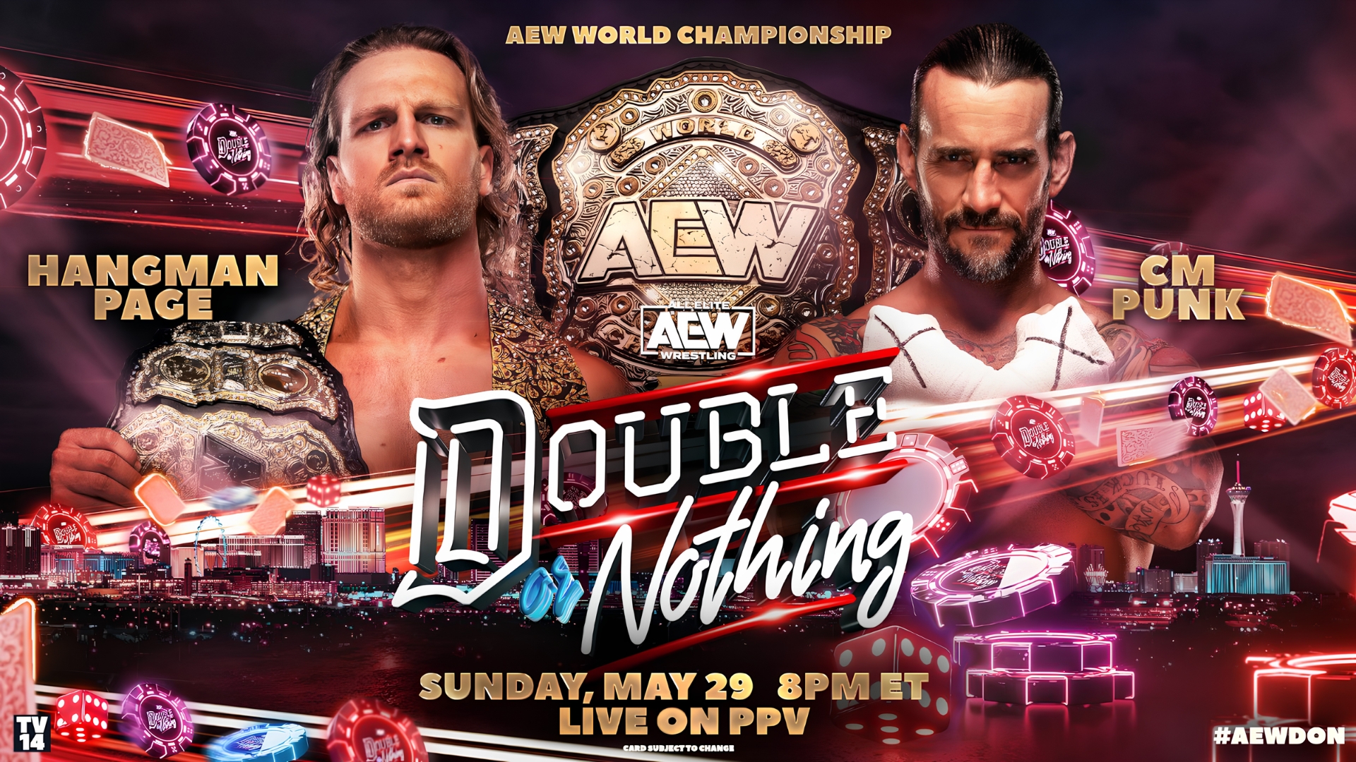 AEW Double or Nothing 2022 Hangman Page vs CM Punk