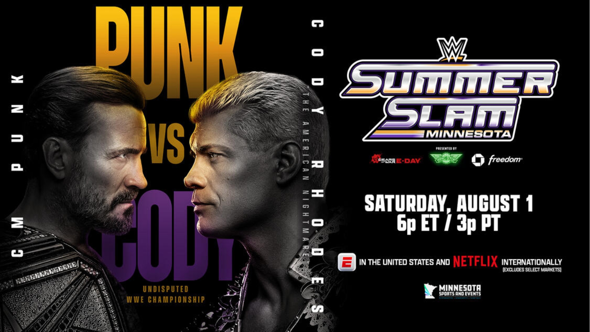 CM Punk vs Cody Rhodes WWE SummerSlam 2026 Night 1