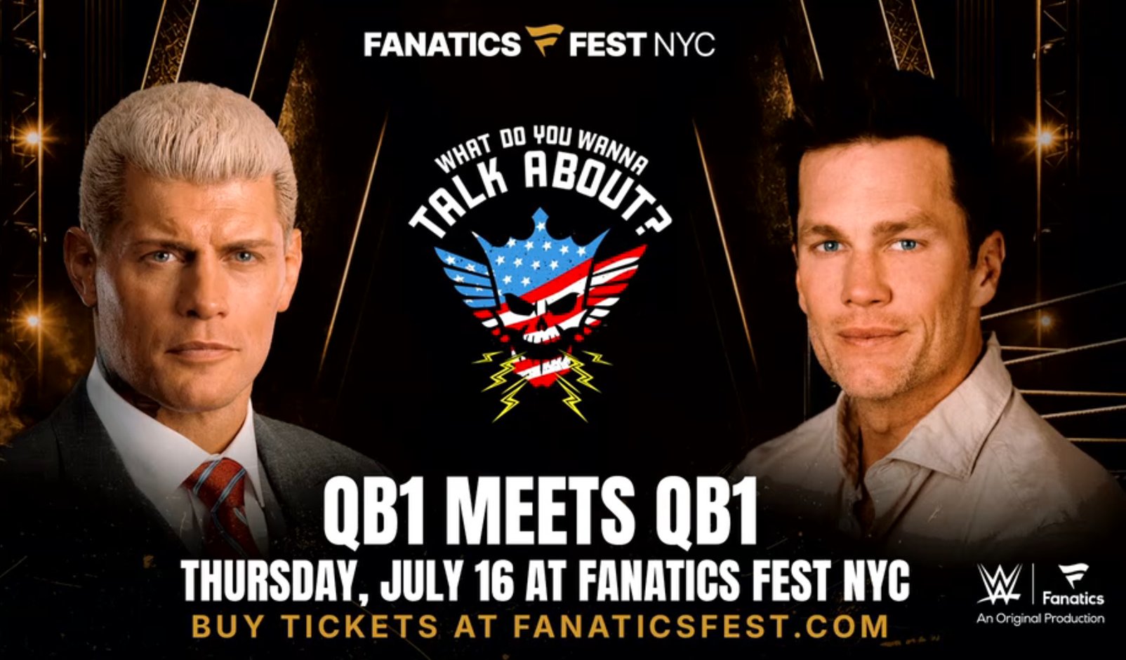WWE’s Cody Rhodes set to interview NFL’s Tom Brady at Fanatics Fest NYC