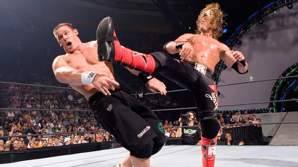 Edge booting John Cena at SummerSlam 2006