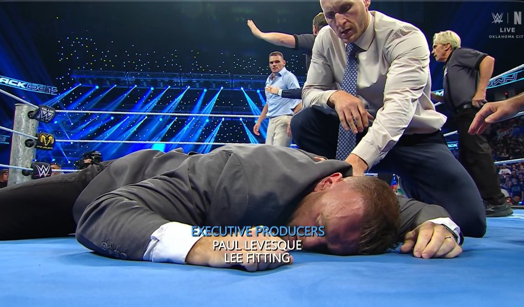 Nick Aldis attacked by Gunther on WWE SmackDown