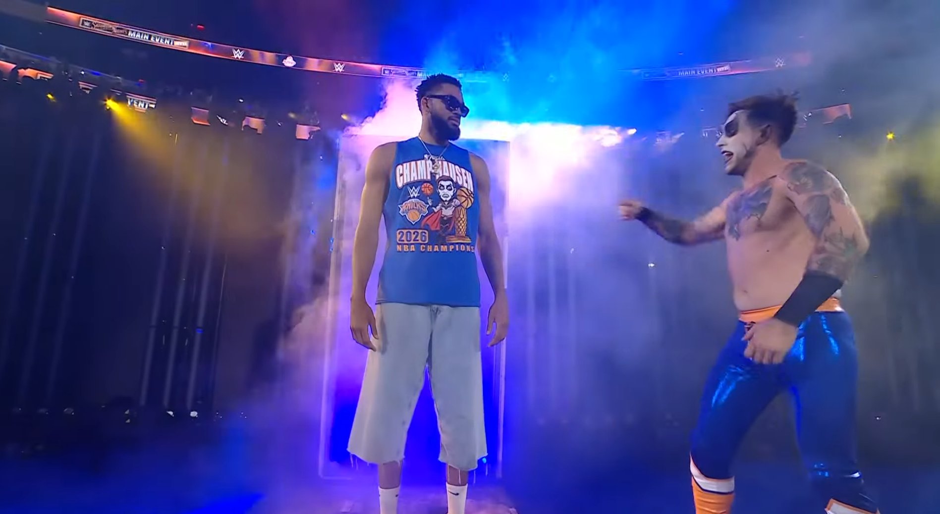 Danhausen gets help from Karl Anthony Towns