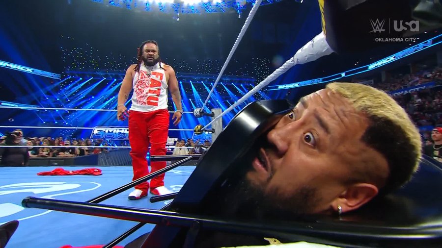 Jacob Fatu threatening Solo Sikoa