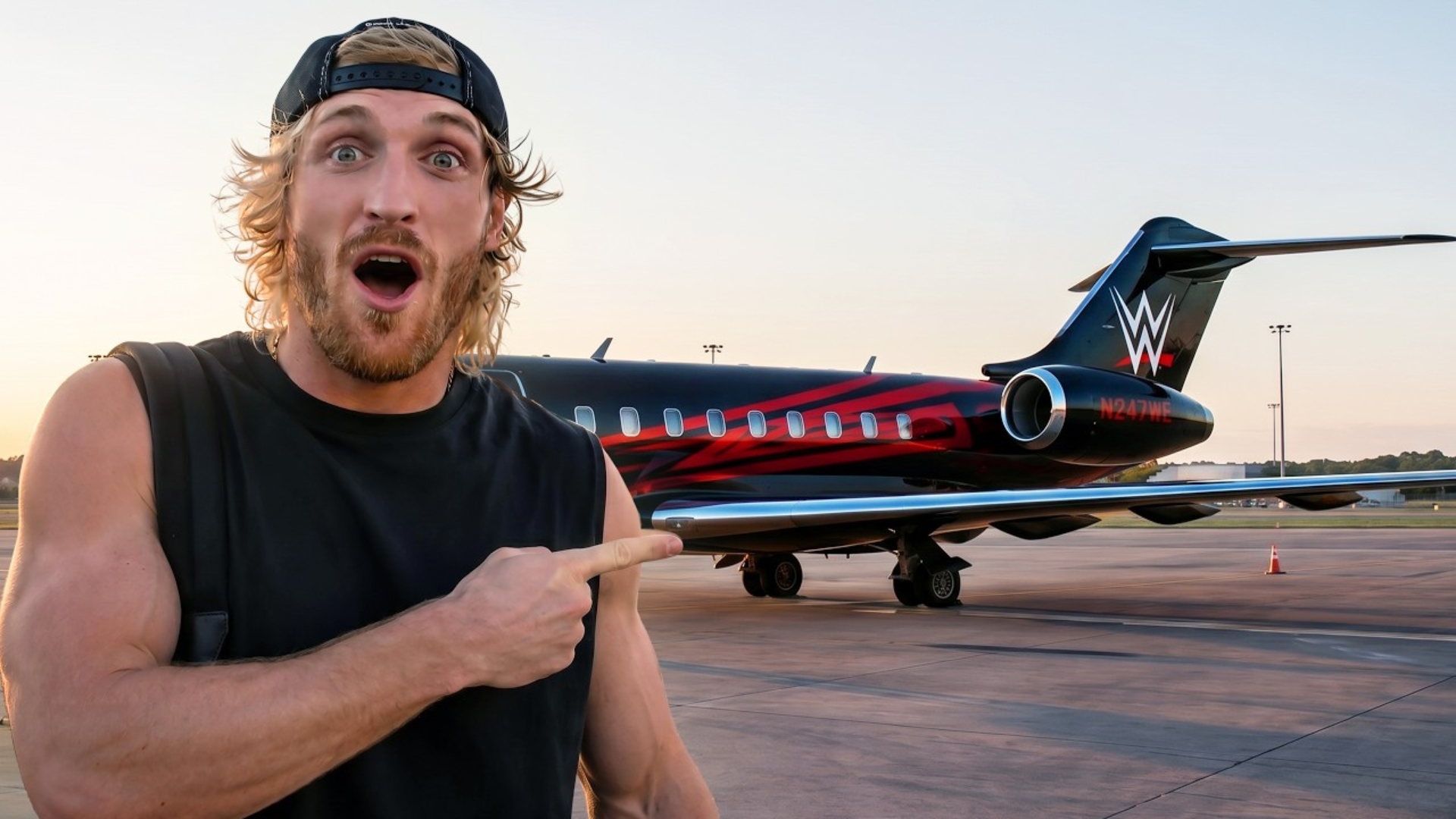 Logan Paul WWE Airplane YouTube