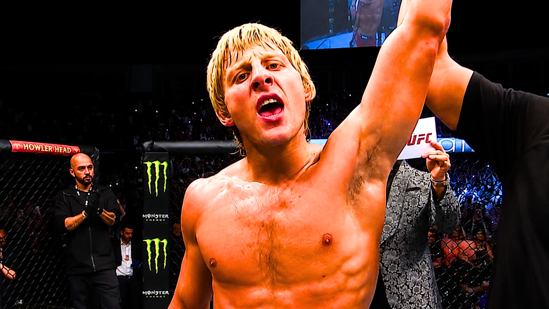 Paddy Pimblett Celebrating UFC Win