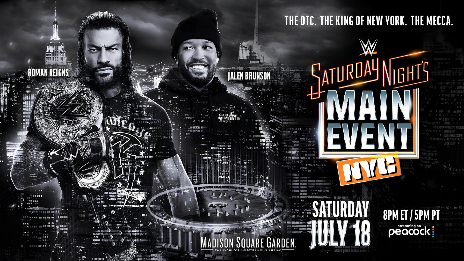 Roman Reigns Jalen Brunson WWE SNME MSG