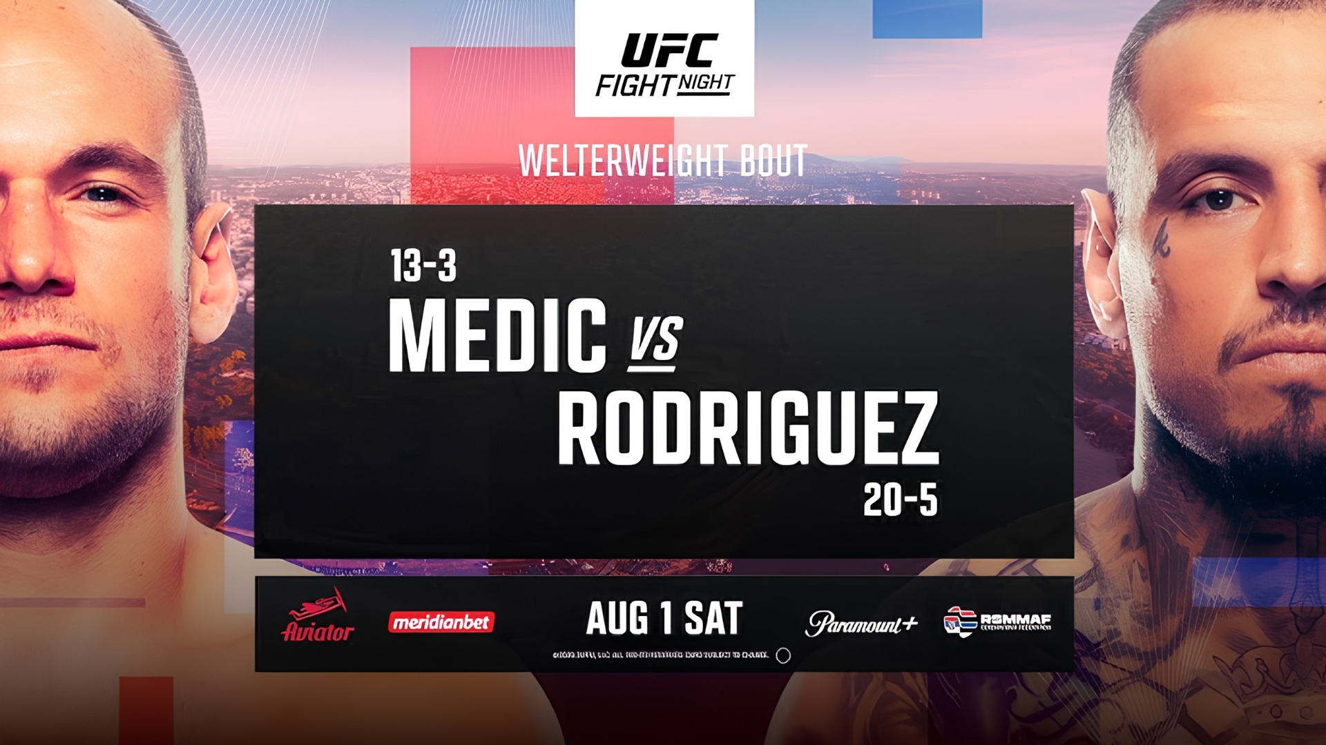 UFC Fight Night Medic vs Rodriguez Main Event Poster