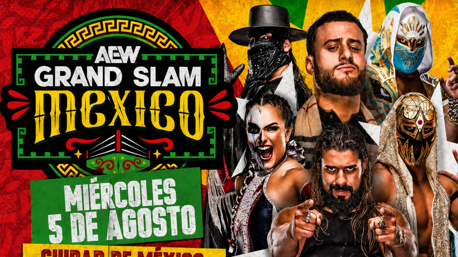 AEW Grand Slam Mexico 2026 Poster August 5