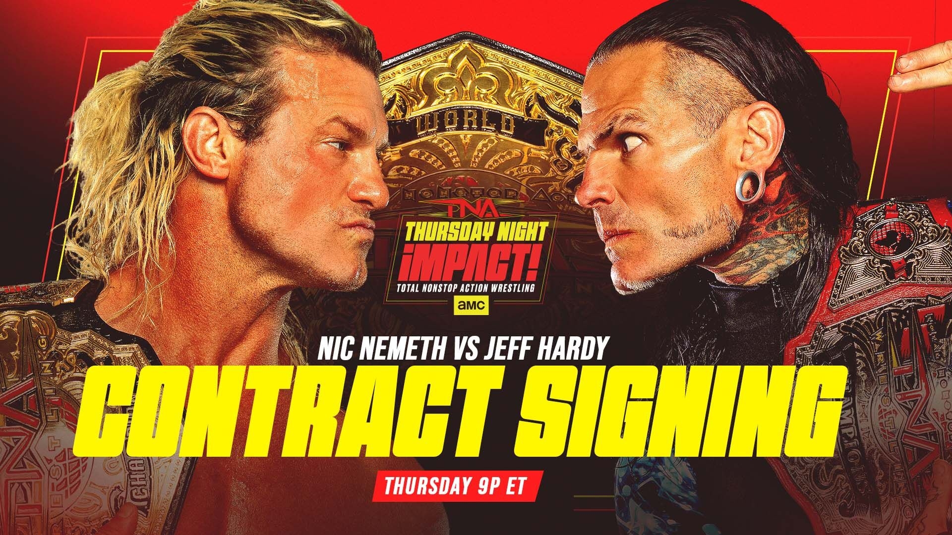 TNA IMPACT Nic Nemeth vs Jeff Hardy Contract Signing