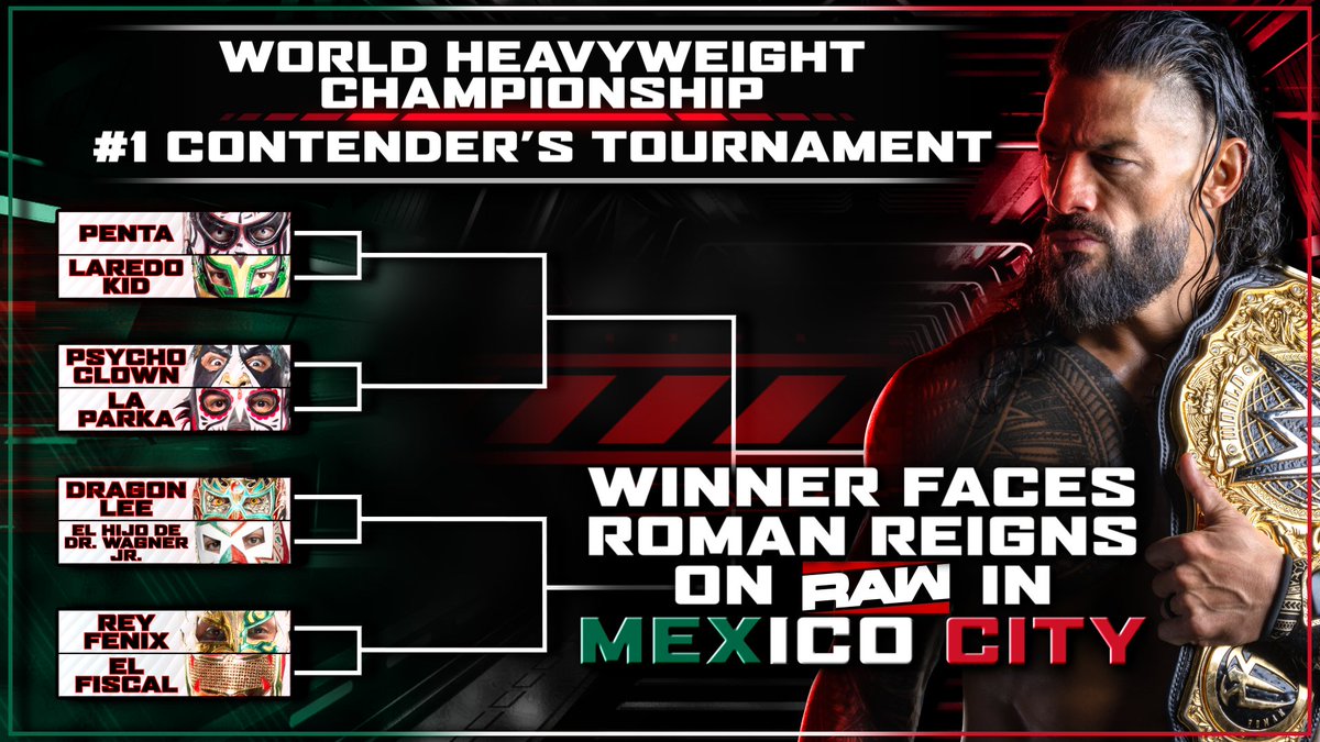 WWE reveals bracket for Roman Reigns Mexico City title shot tournament